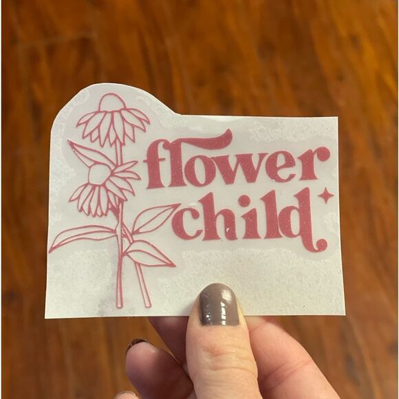 Flower Child Pink Vinyl Decal - Picture 1 of 8